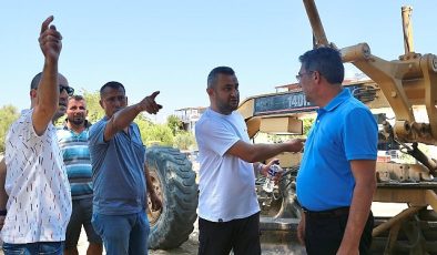 Burhaniye Belediyesi Fen İşleri Müdürlüğü ekipleri, Karınca Deresi kenarında yürüyüş ve bisiklet yolu projesi çalışmalarına başladı