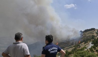 Manisa İtfaiyesi’nden Bornova yangınına takviye