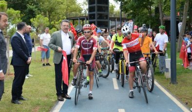 Trabzon’da pedallar kahramanlar için çevrildi