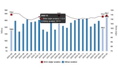 Tüik: İhracat birim değer endeksi aynı kaldı