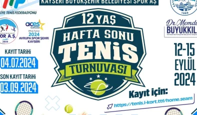 2024 Avrupa Spor Şehri Kayseri, 12 Yaş Hafta Sonu Tenis Turnuvası’na ev sahipliği yapacak