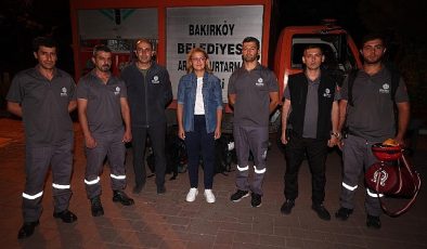 Bakırköy Belediyesi Arama Kurtarma Timi Yangın Bölgesinde