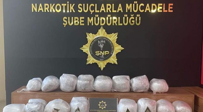 Şanlıurfa’da 223 kilogram sentetik uyuşturucu ele geçirildi