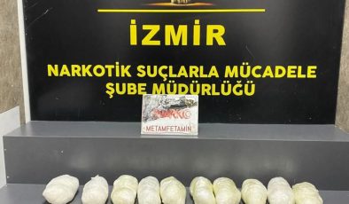 İzmir Emniyeti 10 kilo 90 gram metamfetamin ele geçirdi