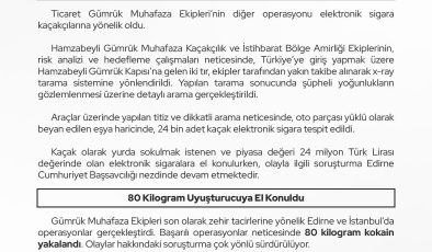 Ticaret Bakanlığı Gümrük Muhafaza Ekipleri Kaçakçılara Göz Açtırmıyor!