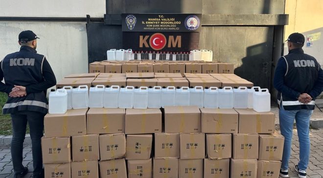 Manisa’da 5 ton kaçak etil alkol ele geçirildi