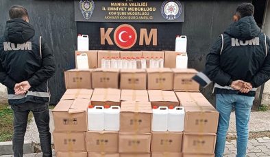 Manisa’nın 8 ilçesinde eş zamanlı kaçak alkol operasyonu